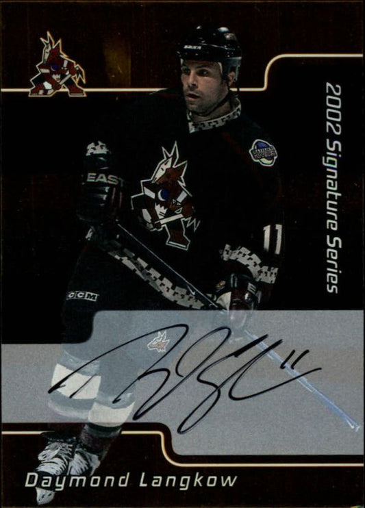 NHL 2001-02 BAP Signature Series Autographs Gold - No 142 - Daymond Langkow