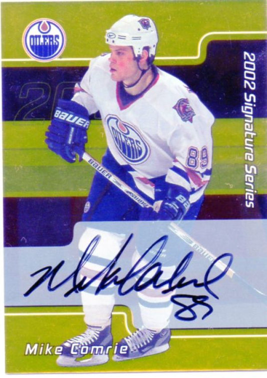 NHL 2001-02 BAP Signature Series Autographs Gold First Signature Card - No 038 - Mike Comrie