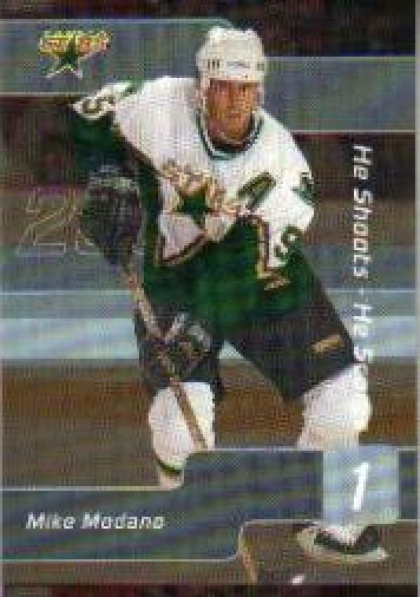 NHL 2001-02 BAP Signature Series He Shoots - He Scores Points - No 7 - Mike Modano