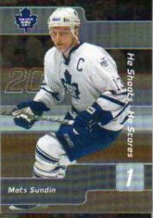 NHL 2001-02 BAP Signature Series He Shoots - He Scores Points - No 11 - Mats Sundin