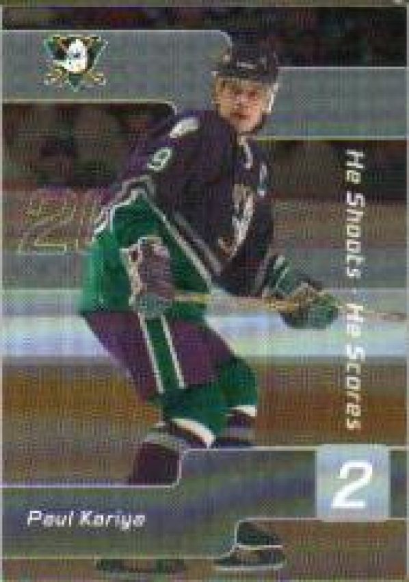 NHL 2001-02 BAP Signature Series He Shoots - He Scores Points - No 15 - Paul Kariya