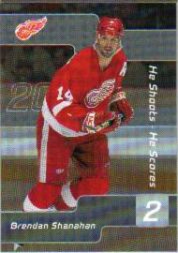 NHL 2001-02 BAP Signature Series He Shoots - He Scores Points - No 17 - Brendan Shanahan