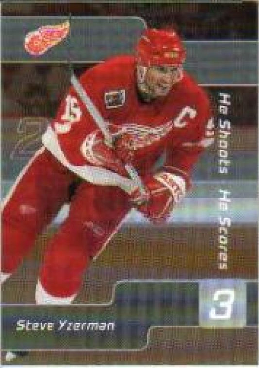 NHL 2001-02 BAP Signature Series He Shoots - He Scores Points - No 20 - Steve Yzerman