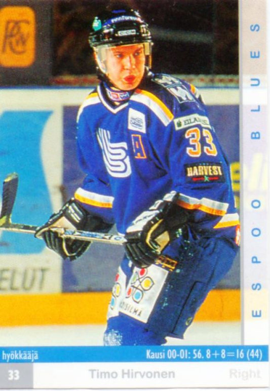 FIN/NHL 2001-02 Finnish Cardset - No 10 - Timo Hirvonen