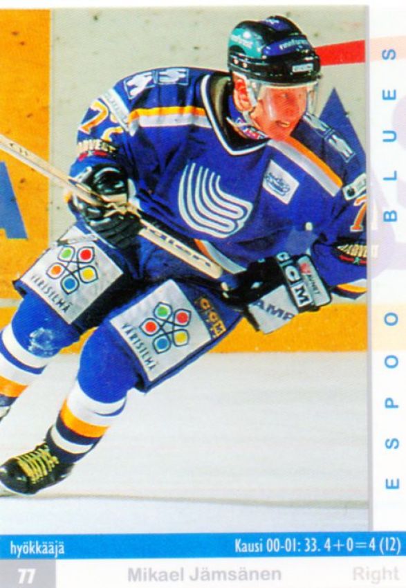 FIN/NHL 2001-02 Finnish Cardset - No 11 - Mikael Jämsänen