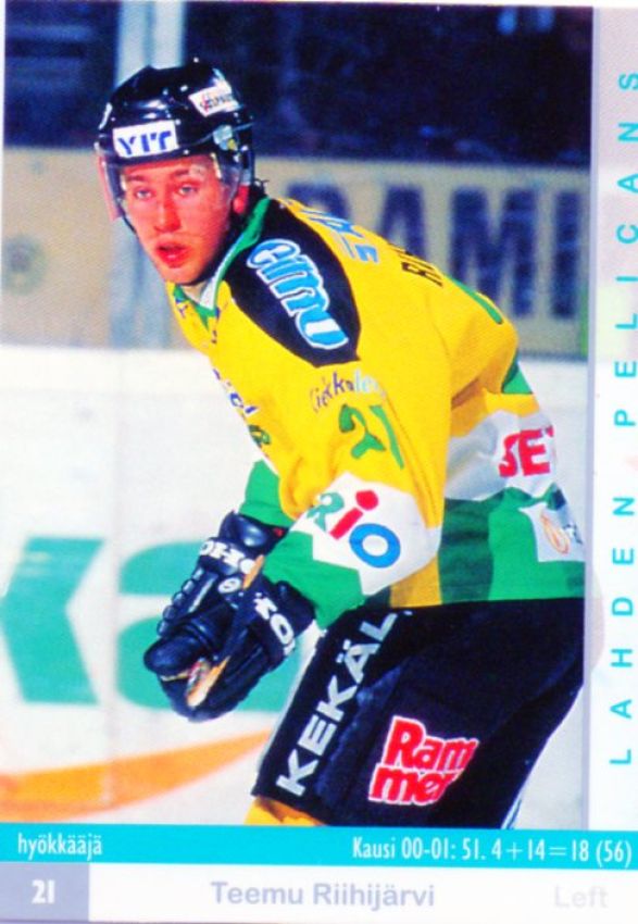 FIN/NHL 2001-02 Finnish Cardset - No 102 - Teemu Riihijärvi