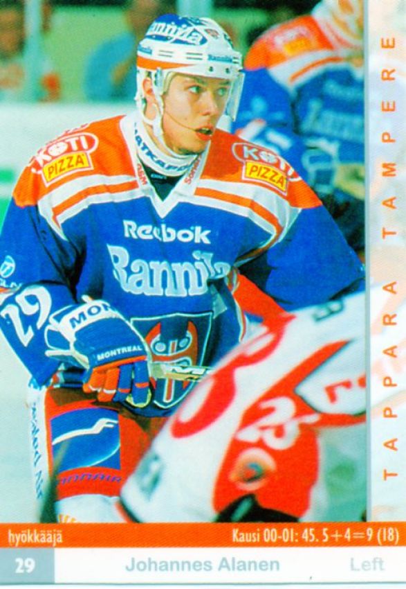 FIN/NHL 2001-02 Finnish Cardset - No 129 - Johannes Alanen