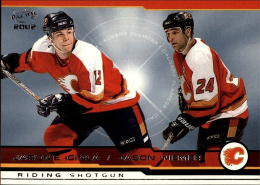 NHL 2001-02 Pacific - No. 405 - Jarome Iginla / Jason Wiemer