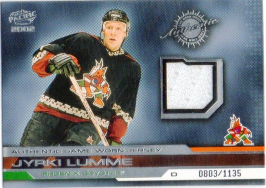 NHL 2001-02 Pacific Jerseys - No 25 - Jyrki Lumme