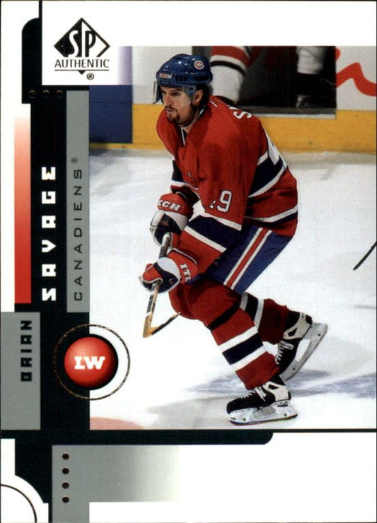 NHL 2001-02 SP Authentic - No 44 - Brian Savage