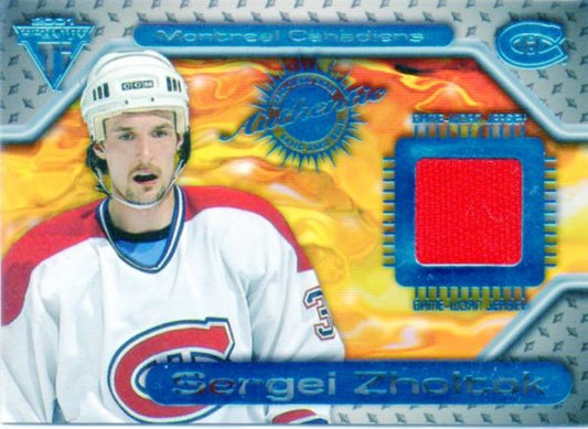 NHL 2000-01 Titanium Game Gear - No 102 - Sergei Zholtok