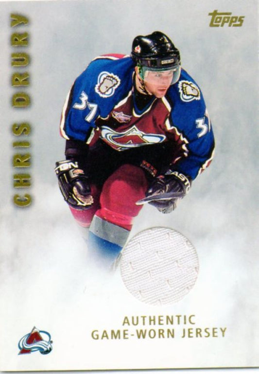 NHL 2001-02 Topps Game-Worn Jersey - No J-CD - Chris Drury