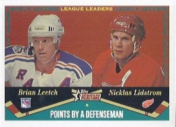 NHL 2001-02 Topps Heritage - No 126 - Brian Leetch / Nicklas Lidstrom