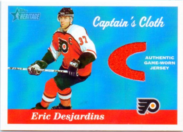 NHL 2001-02 Topps Heritage Captain's Cloth - No CC-ED - Eric Dejardins