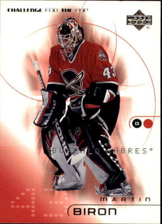 NHL 2001-02 UD Challenge for the Cup - No 8 - Martin Biron