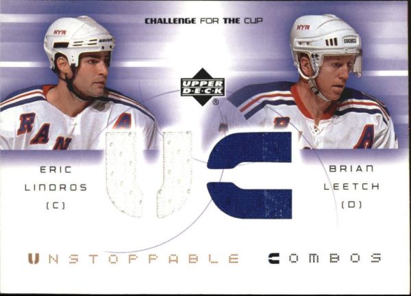 NHL 2001-02 UD Challenge for the Cup Jerseys - No UC-LL - Eric Lindros / Brian Leetch