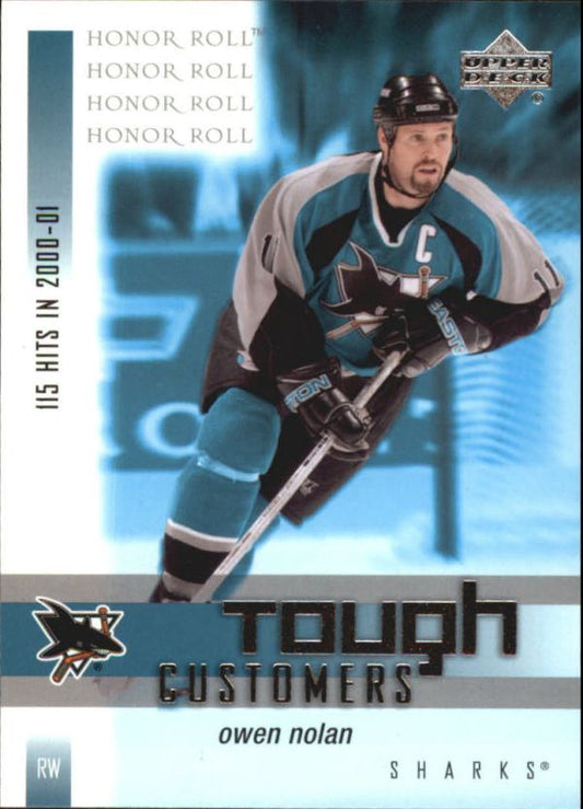NHL 2001-02 Upper Deck Honor Roll Tough Customers - No TC5 - Owen Nolan