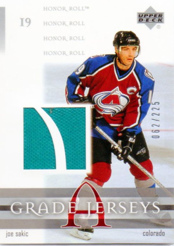 NHL 2001-02 Upper Deck Honor Roll Jerseys - No J-JS - Joe Sakic