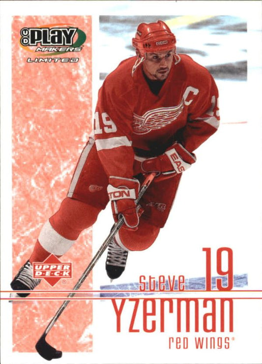 NHL 2001-02 UD Playmakers - No 38 - Steve Yzerman