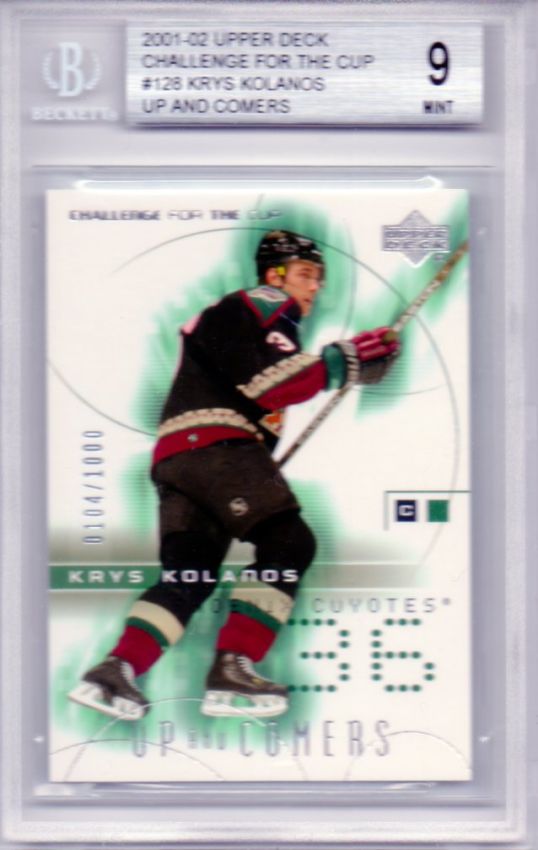 NHL 2001-02 UD Challenge for the Cup Beckett Graded - No 128 - Krys Kolanos