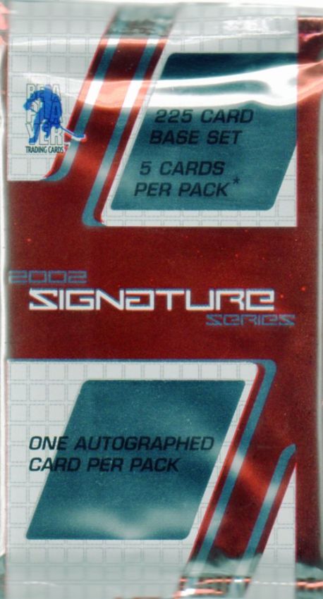 NHL 2002 Be A Player Signature Series - Pack