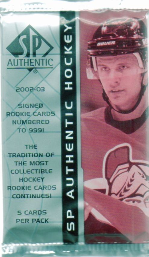 NHL 2002-03 Upper Deck SP Authentic - Päckchen