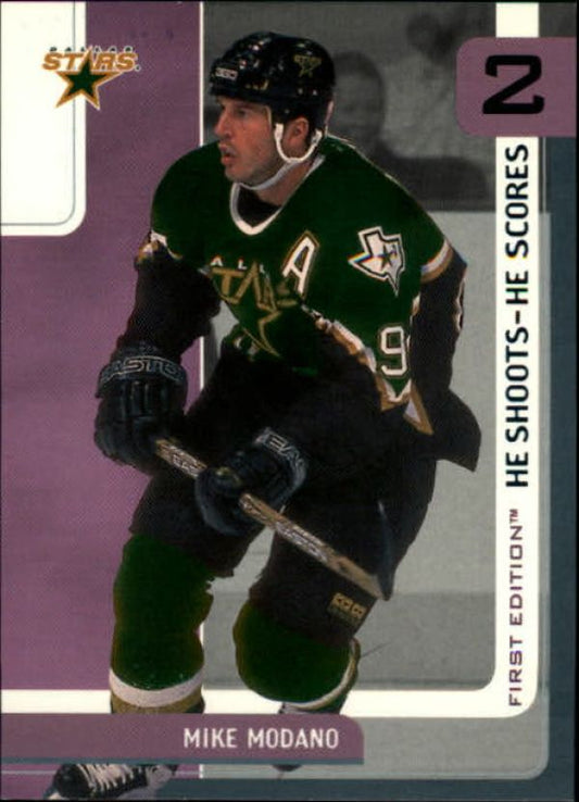 NHL 2002-03 BAP First Edition He Shoots - He Scores Points - No 17 - Mike Modano