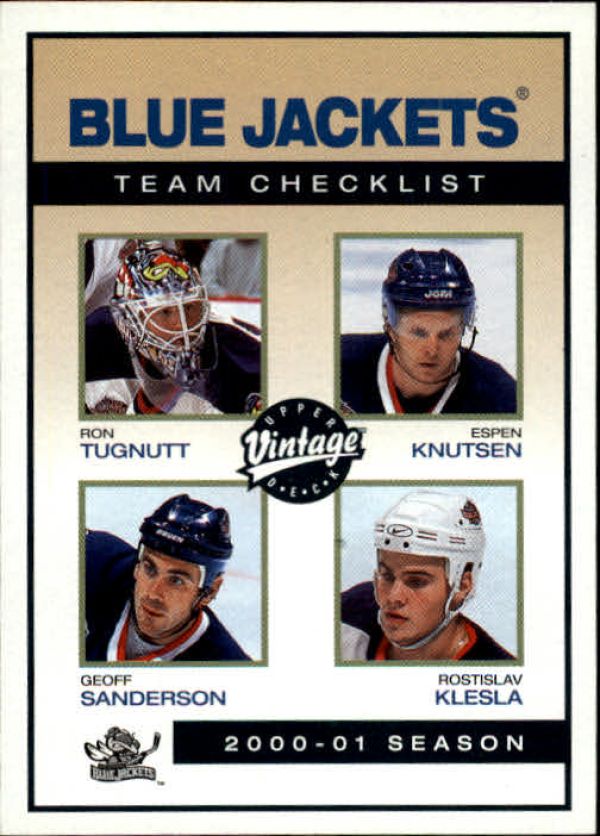 NHL 2001-02 Upper Deck Vintage - No 78 - Ron Tugnutt / Espen Knutsen / Geoff Sanderson / Rostilsav Klesla