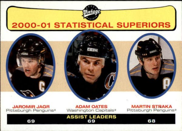 NHL 2001-02 Upper Deck Vintage - No 262 - Jaromir Jagr / Adam Oates / Martin Straka