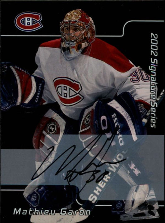 NHL 2001-02 BAP Signature Series Autographs - No 041 - Mathieu Garon