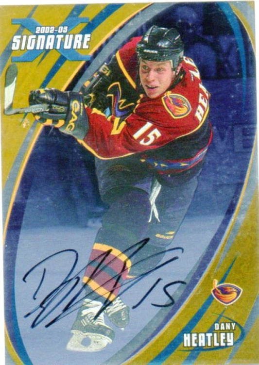 NHL 2002-03 BAP Signature Series Autographs Gold - No 001 - Dany Heatley
