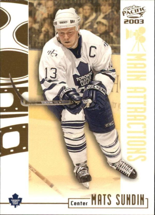 NHL 2002-03 Pacific Main Attractions - No 18 - Mats Sundin