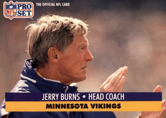 NFL 1991 ProSet - No 225 - Jerry Burns