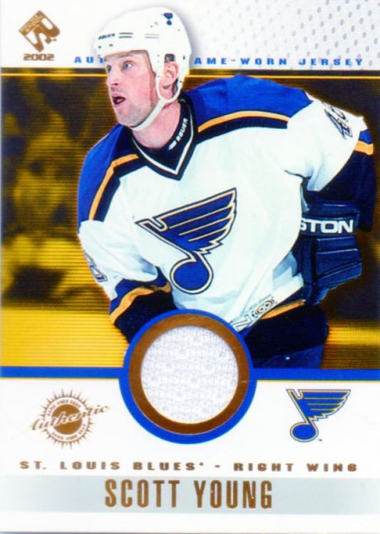 NHL 2001-02 Private Stock Game Gear - No 90 - Scott Young