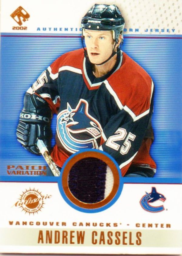 NHL 2001-02 Private Stock Game Gear Patches - No 98 - Andrew Cassels