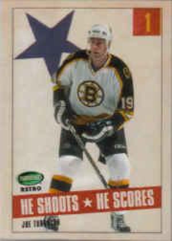 NHL 2002-03 Parkhurst Retro He Shoots - He Scores Points - No 7 - Joe Thornton