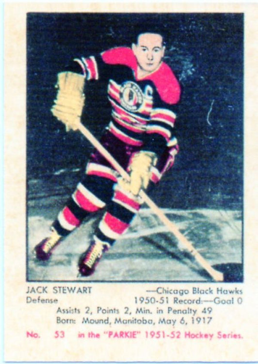 NHL 2002-03 Parkhurst Reprints - No 158 - Jack Stewart