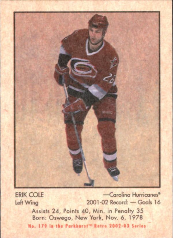 NHL 2002-03 Parkhurst Retro - No 179 - Erik Cole