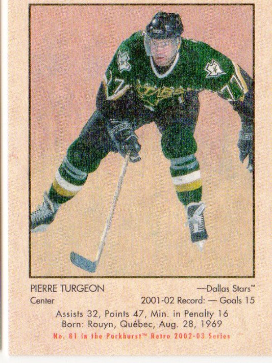 NHL 2002-03 Parkhurst Retro Minis - No 81 - Pierre Turgeon