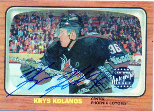 NHL 2002-03 Topps Heritage Autographs - No RO-KK - Krys Kolanos