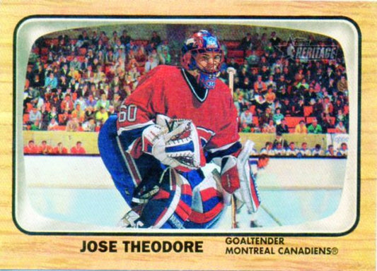 NHL 2002-03 Topps Heritage USA Test Parallel - No 3 - Jose Theodore