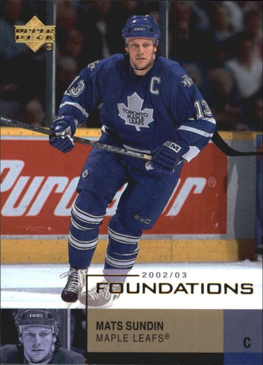 NHL 2002-03 UD Foundations - No 89 - Mats Sundin