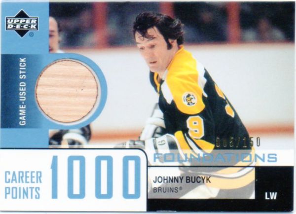 NHL 2002-03 UD Foundations 1000 Point Club - No BU - Johnny Bucyk