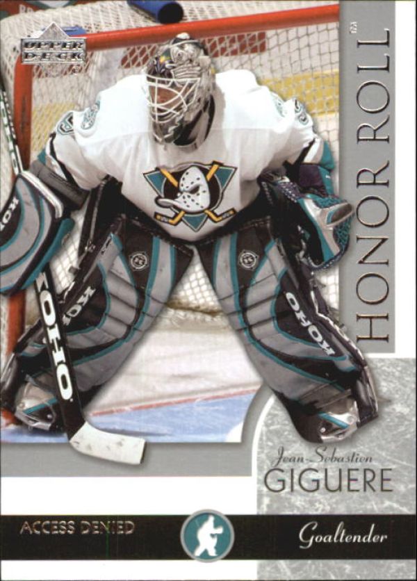 NHL 2002-03 Upper Deck Honor Roll - No 2 - Jean-Sebastien Giguere