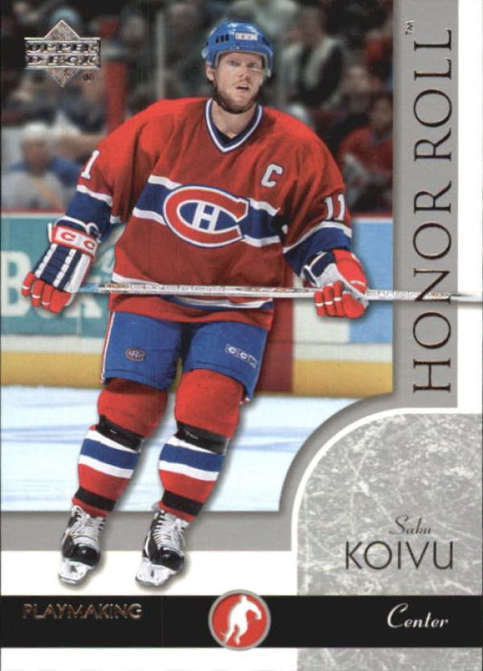 NHL 2002-03 Upper Deck Honor Roll - No 39 - Saku Koivu