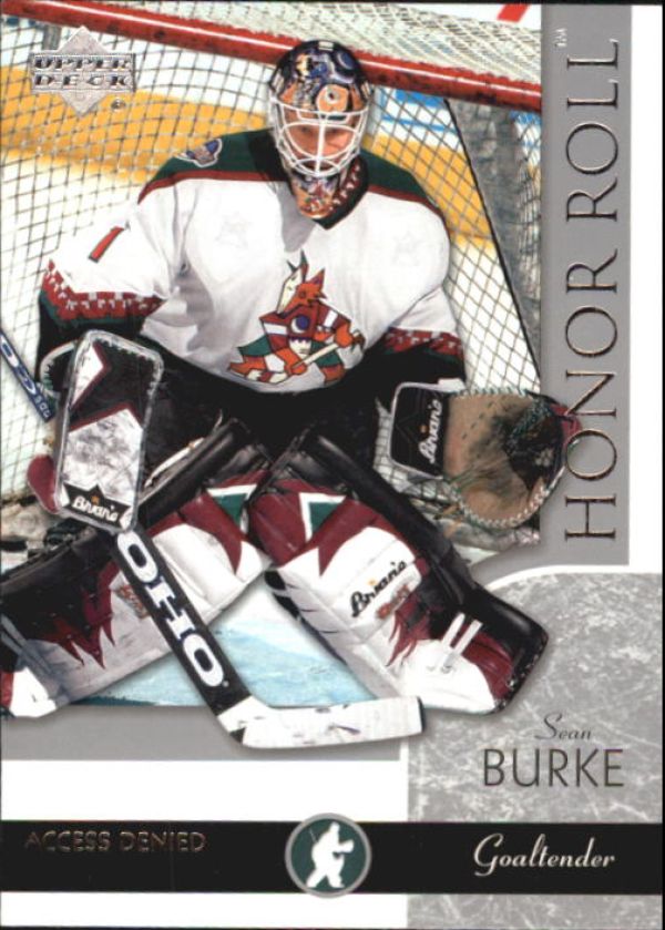 NHL 2002-03 Upper Deck Honor Roll - No 55 - Sean Burke