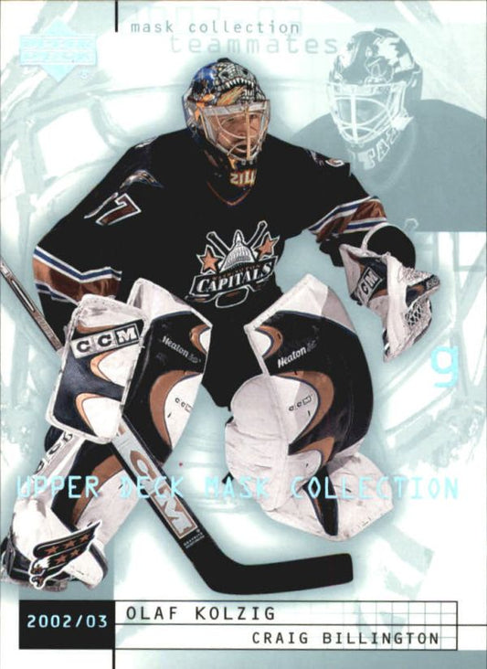 NHL 2002-03 UD Mask Collection - No 88 - Craig Billington / Olaf Kolzig