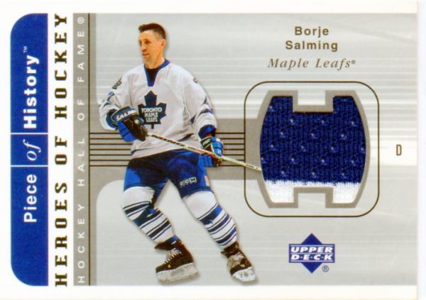 NHL 2002-03 UD Piece of History Historical Swatches - No HH-BS - Borje Salming