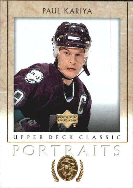 NHL 2002-03 Upper Deck Classic Portraits - No 2 - Paul Kariya