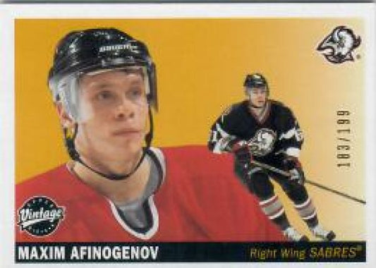 NHL 2002-03 Upper Deck Vintage Green Back - No 30 - Maxim Afinogenov